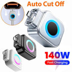 USB-C 140W Fast Charge Auto Cut-Off Adapter | Smart Full-Charge Disconnect