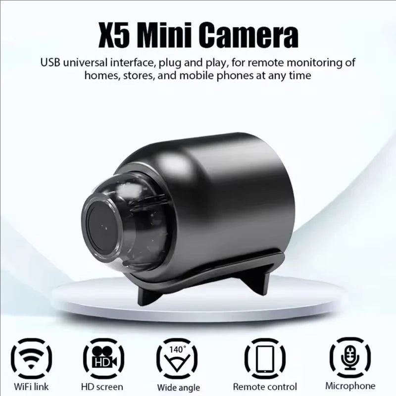Rapuntek™ X5 Mini 1080P Wireless Smart Security Camera with Night Vision & Motion Detection