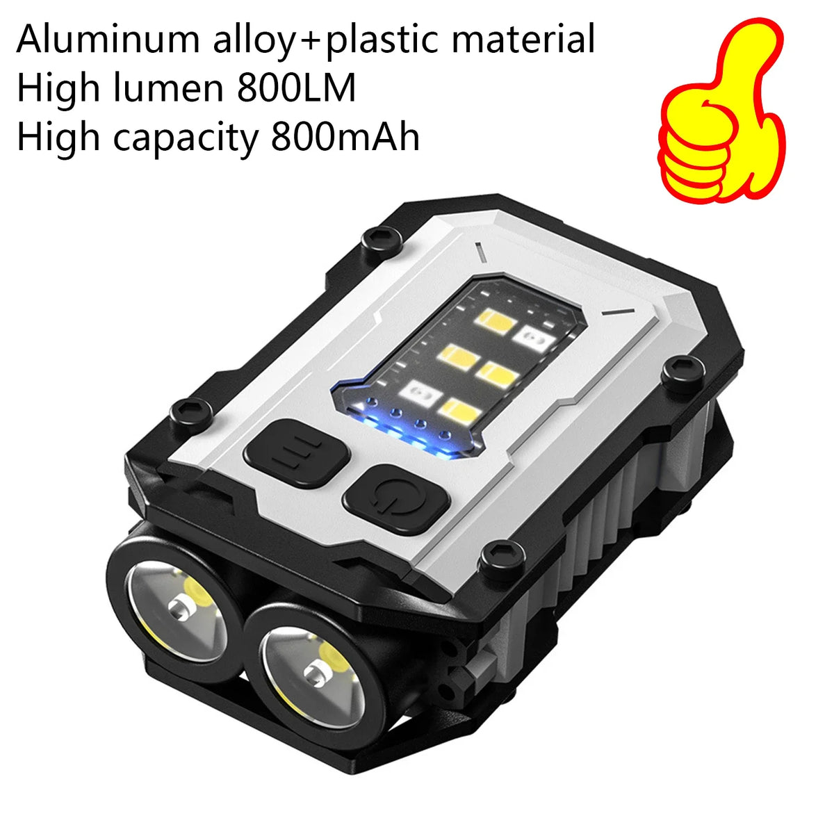 ESMARTER Mini USB Rechargeable LED Flashlight | 8 Modes, Magnetic Base, Power Bank