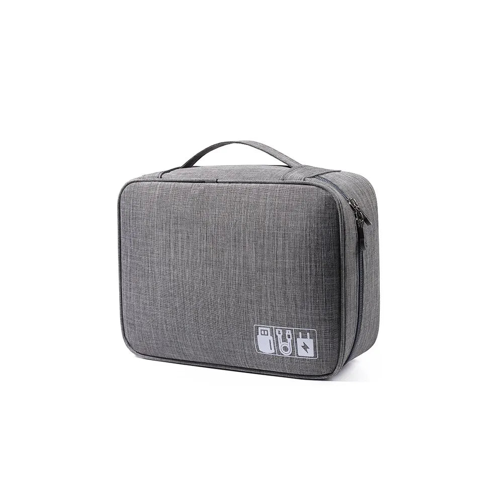 Waterproof Travel Cable Organizer Bag – Digital Accessories Storage Case for USB, Chargers & More