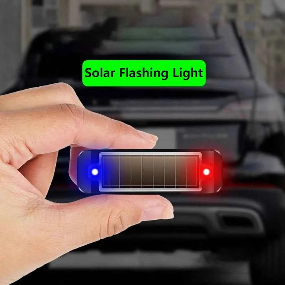Mini Solar LED Car Dummy Alarm Light – Wireless Anti-Theft Flashing Warning Lamp