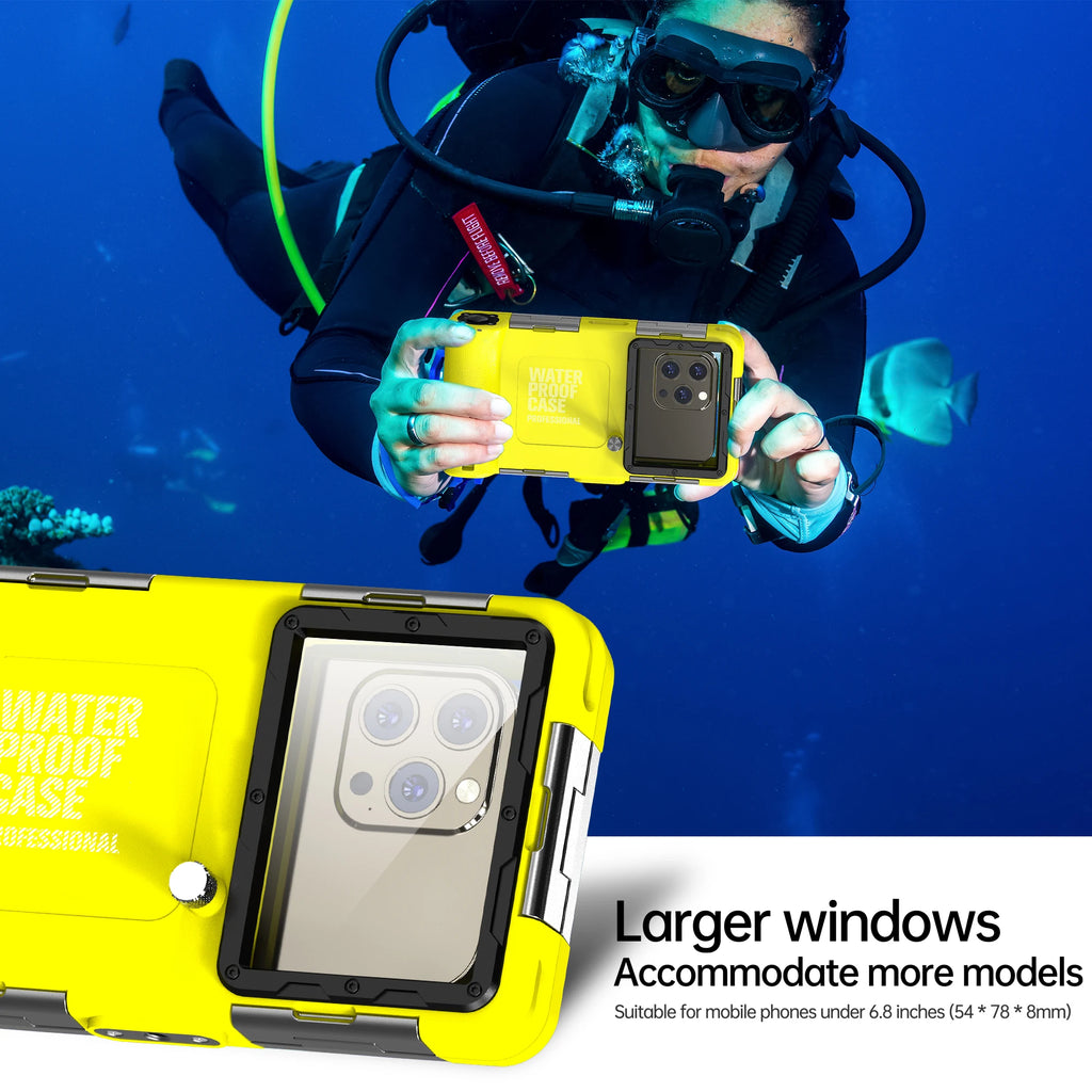 Shellbox IP68 Waterproof Phone Case — Universal 6.9" | Shock-Proof, Anti-Scratch, Diving Ready