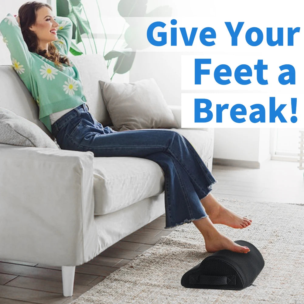 Memory Foam Under-Desk Footrest – Ergonomic Foot Stool for Office, Gaming & Home