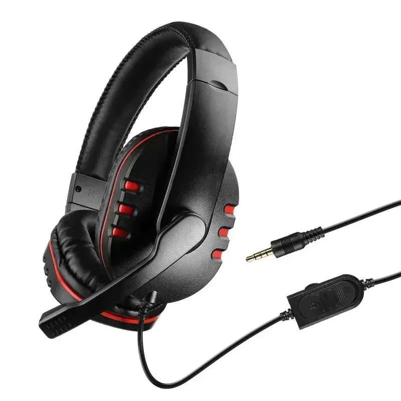 3.5mm Wired Gaming Headset for PS4 – Over-Ear Earphones with Microphone for PC & Chat