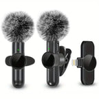 Rapuntek™ Wireless Lavalier Microphone – Plug & Play, 20m Range, 10H Battery | iPhone & USB-C