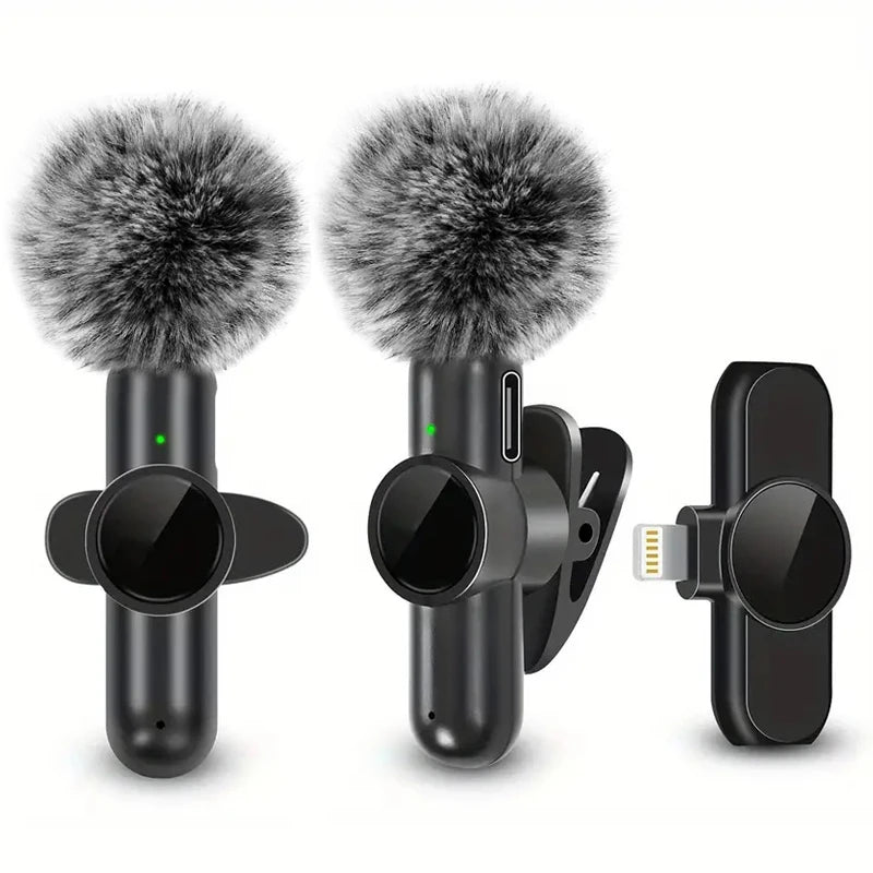 Rapuntek™ Wireless Lavalier Microphone – Plug & Play, 20m Range, 10H Battery | iPhone & USB-C
