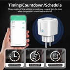 TNCE Tuya Smart Plug WiFi & ZigBee 3.0 – EU 16A/20A with Power Monitor, Timer & Voice Control