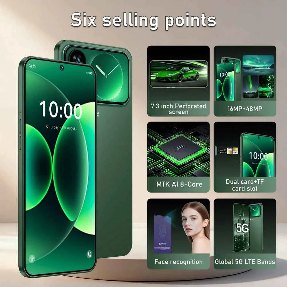 K-Touch M17 Pro Max 5G Smartphone – 7.3" Large Screen, 22GB RAM, 2TB Storage, 7800mAh, Face Unlock