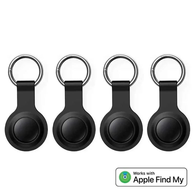 1/4-Pack iOS Smart Tag – Apple Find My Bluetooth Key Finder, IPX5 Waterproof Tracker with Loud Buzzer for Keys, Wallet, Car & Pets
