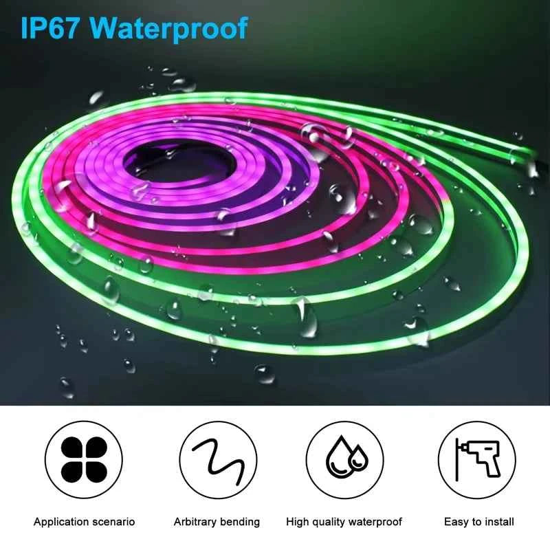 RGBIC Neon LED Strip Light – Bluetooth App Control, Music Sync & Dream Colour