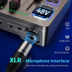 FIFINE SC3 Gaming Audio Mixer | 4-Channel RGB Streaming Mixer with XLR Input