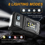 ESMARTER Mini USB Rechargeable LED Flashlight | 8 Modes, Magnetic Base, Power Bank