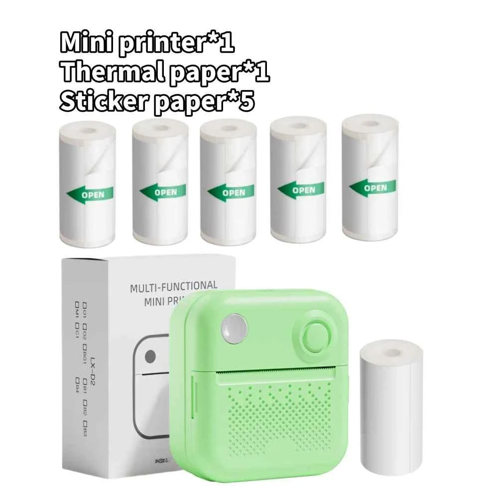 Dolewa D3 Mini Portable Thermal Printer — Bluetooth, Label & Photo Printing, No Ink Required