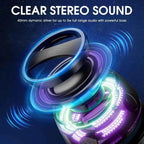 Outdoor Magnetic Bluetooth Speaker – Portable Mini Travel Stereo with RGB Light & Phone Holder for iOS & Android