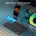 Bluetooth Wireless Keyboard & Mouse Combo – Silent, Multi-Language, Compatible with iPad, iOS, Android & Windows