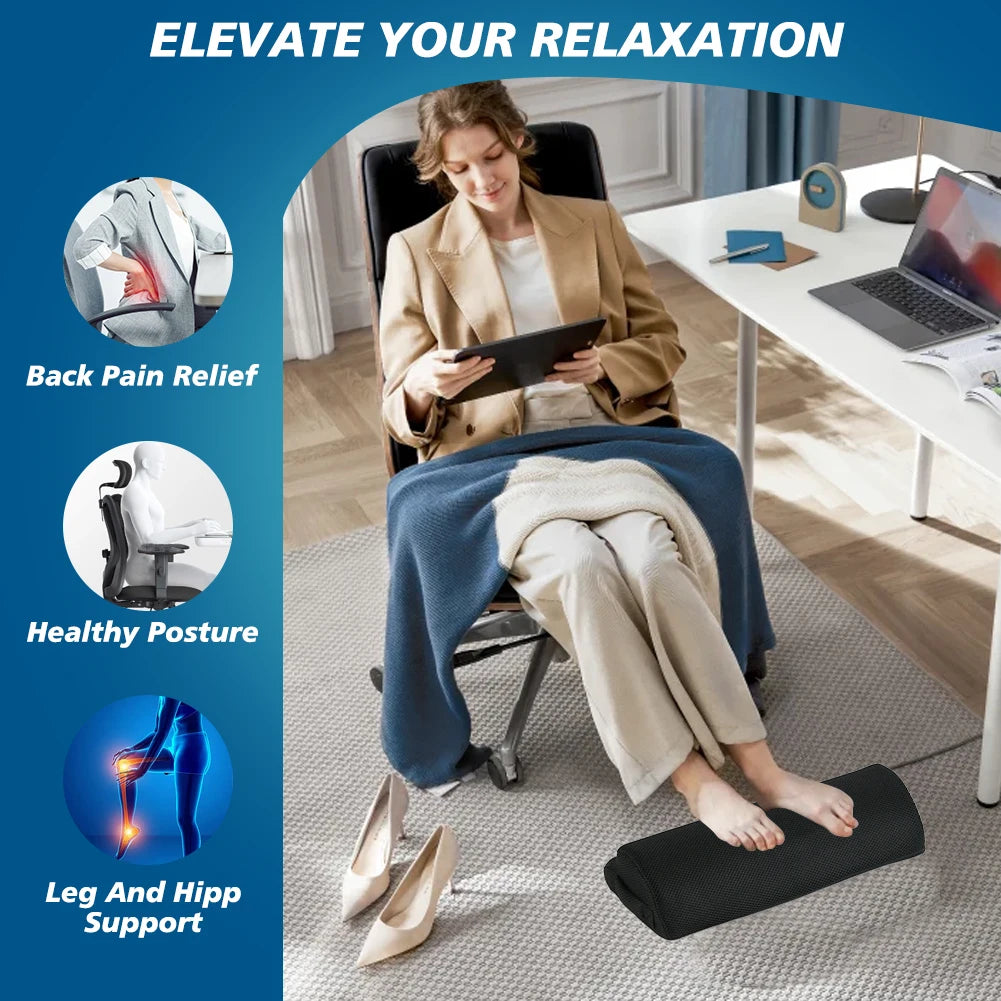 Memory Foam Under-Desk Footrest – Ergonomic Foot Stool for Office, Gaming & Home
