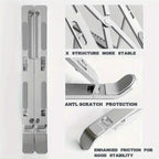 Adjustable Aluminium Laptop Stand – 6-Level Height, Foldable & Portable for 8–16" Laptops with Enhanced Ventilation