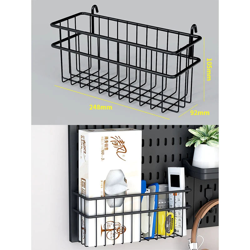 No-Drill Gaming Room Pegboard Wall Organizer – Controller, Headphone & Keyboard Storage Rack