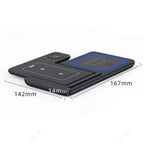 Foldable 3-in-1 Wireless Charging Station – Fast Charger Stand for iPhone 17/16/15/14/13/12, iWatch & AirPods Pro