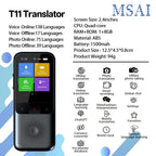 MSAI T11 Smart Language Translator Device — 138 Languages Online, 17 Offline, Photo Translation