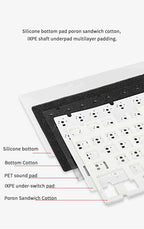 AJAZZ AK820 Pro Mechanical Gaming Keyboard – Tri-Mode Wired/Wireless, RGB Backlit, Hot-Swappable, 70% Compact | PC & Mac