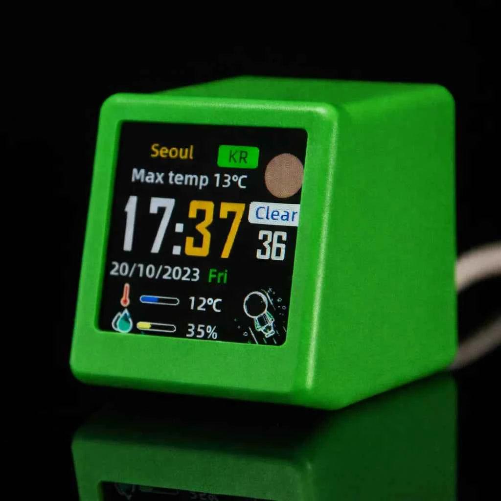 GeekMagic Ultra Smart WiFi Weather Station – Bed Clock with Photo Album, GIF Animation & Desktop Decoration