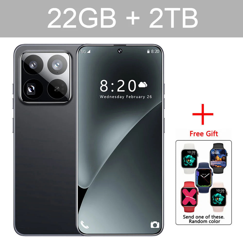 14T Pro Smartphone | 7.3" Full Display, 8000mAh, 108MP Camera, Android 15