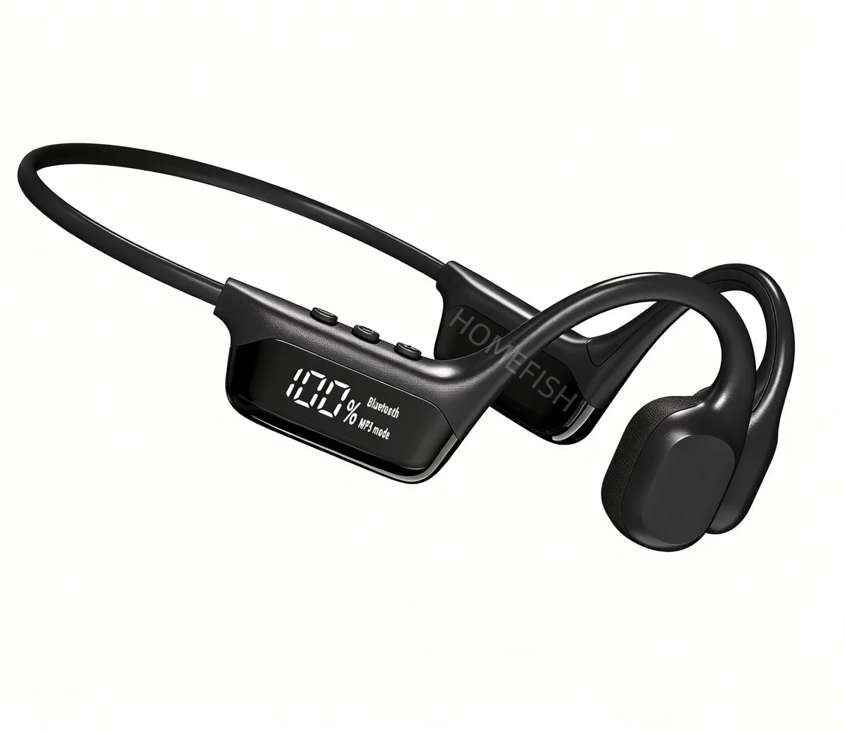 HOMEFISH IPX8 Waterproof Bone Conduction Headphones – Open Ear Bluetooth Sport Headset with 32GB MP3 & 72H Battery