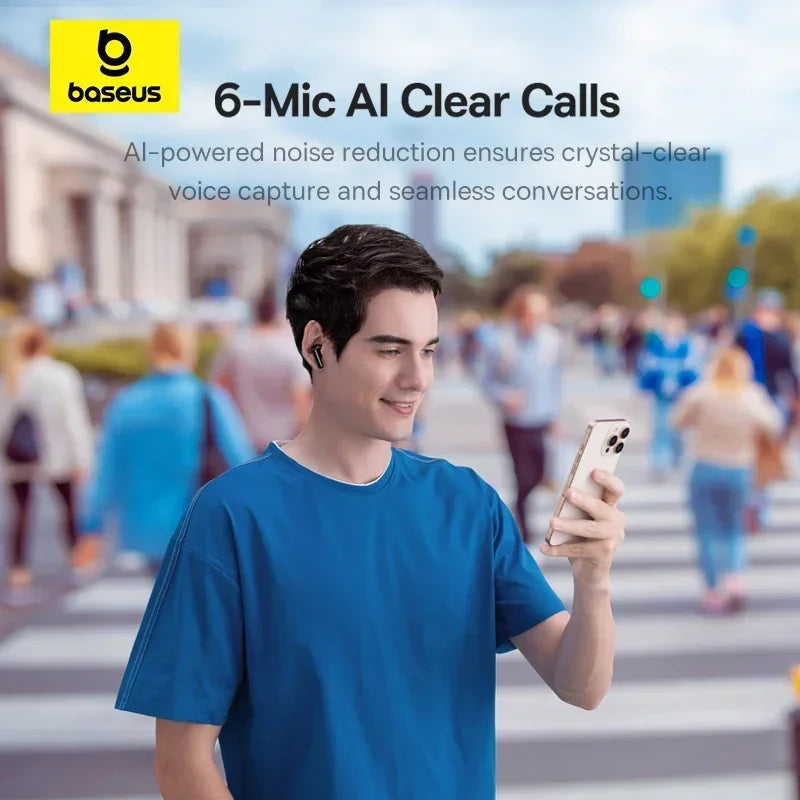 Baseus EP10 Pro ANC Wireless Earbuds – 50dB Active Noise Cancelling, LDAC Hi-Res, 6 Mic, IP55