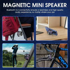 Outdoor Magnetic Bluetooth Speaker – Portable Mini Travel Stereo with RGB Light & Phone Holder for iOS & Android