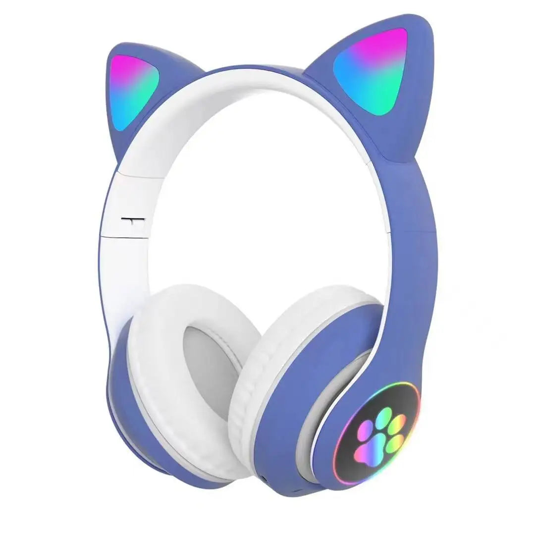 Cat Ear Bluetooth Headset with LED Lights | Wireless Kids Headphones with Microphone