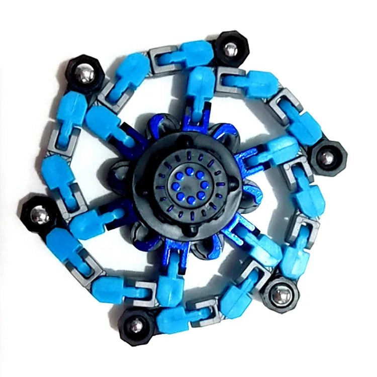 Chain Fidget Spinner Stress Relief Toy – Deformable Sensory Gadget for Adults & Kids