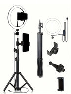 10" Ring Fill Light Kit — 110cm Adjustable Tripod & O-Clip | Live Streaming & Selfie Lighting
