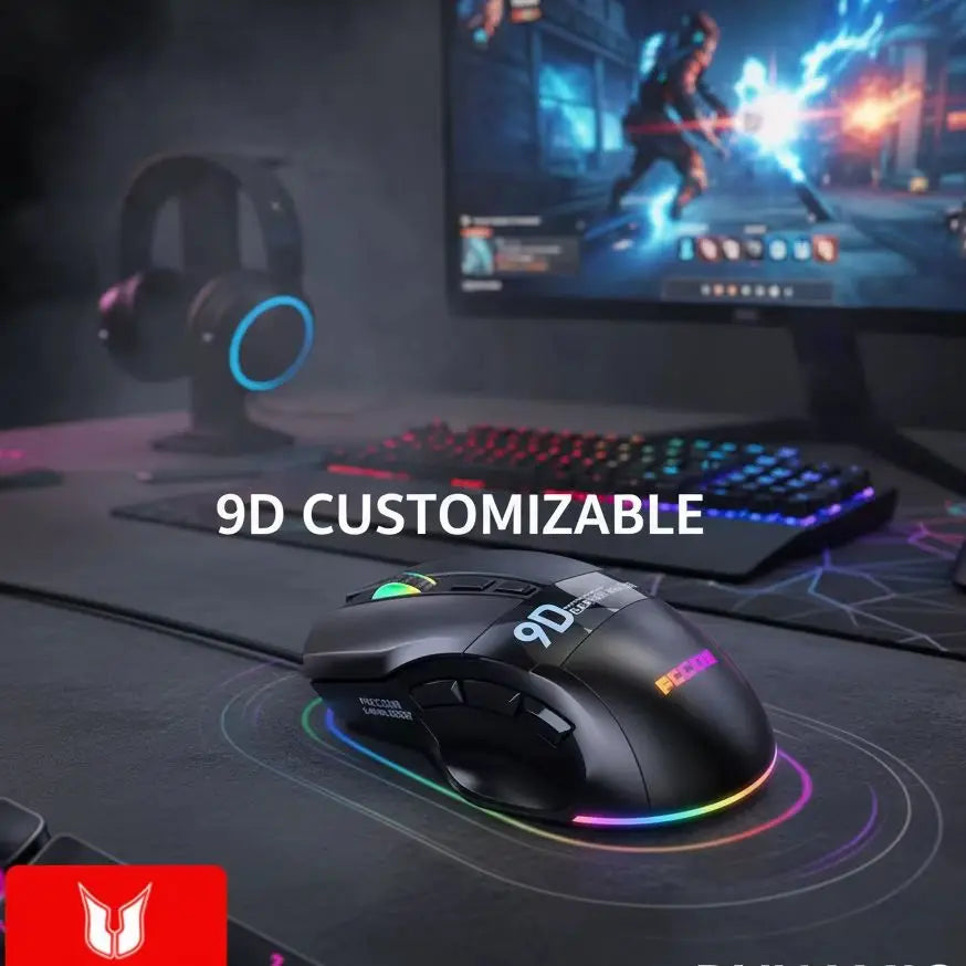 Programmable Wired Gaming Mouse with RGB Lighting — 9/10/12 Keys, 7200 DPI