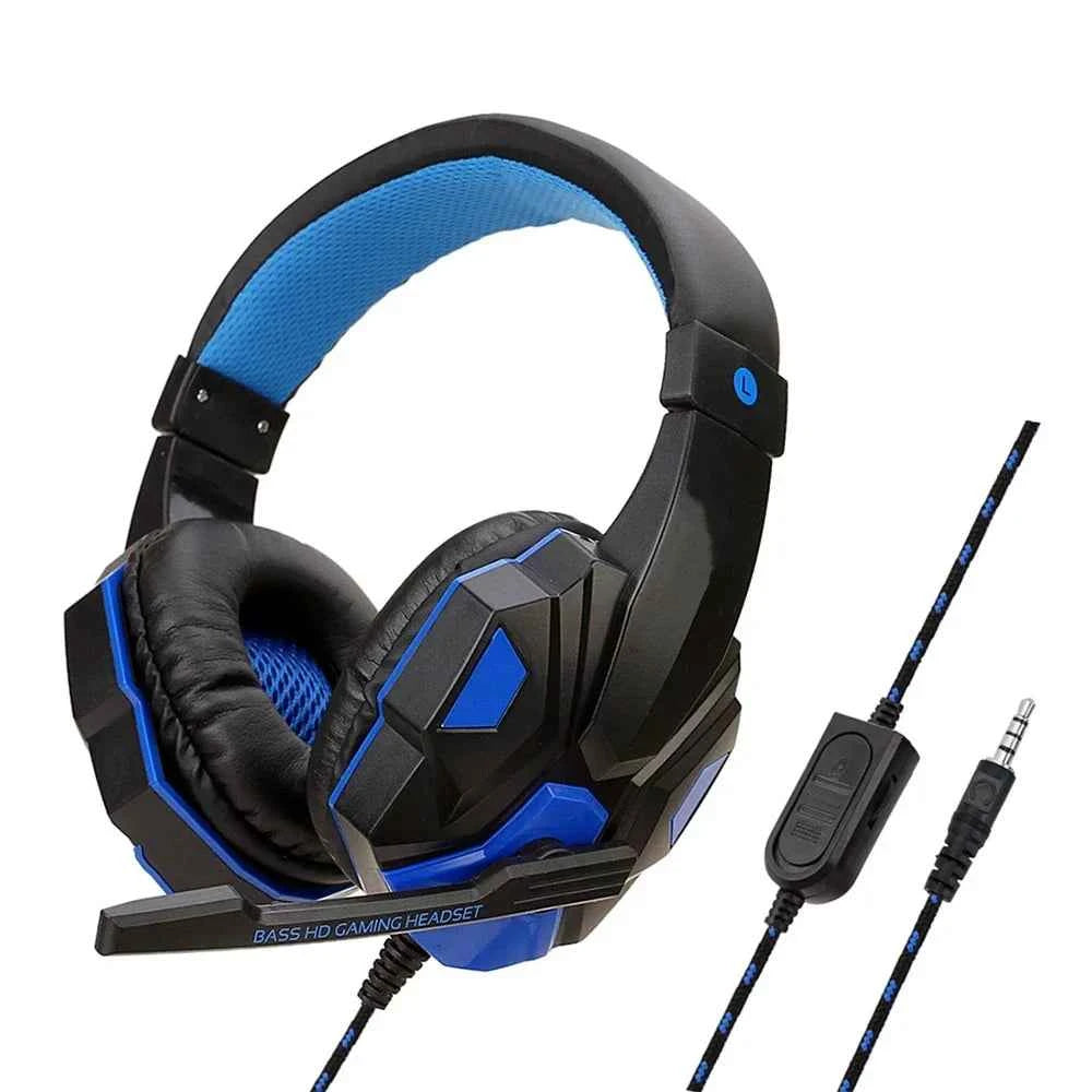 3.5mm Wired Gaming Headset with Microphone – 120° Adjustable, Bass Stereo for PS4, PS5, Xbox, PC & Laptop