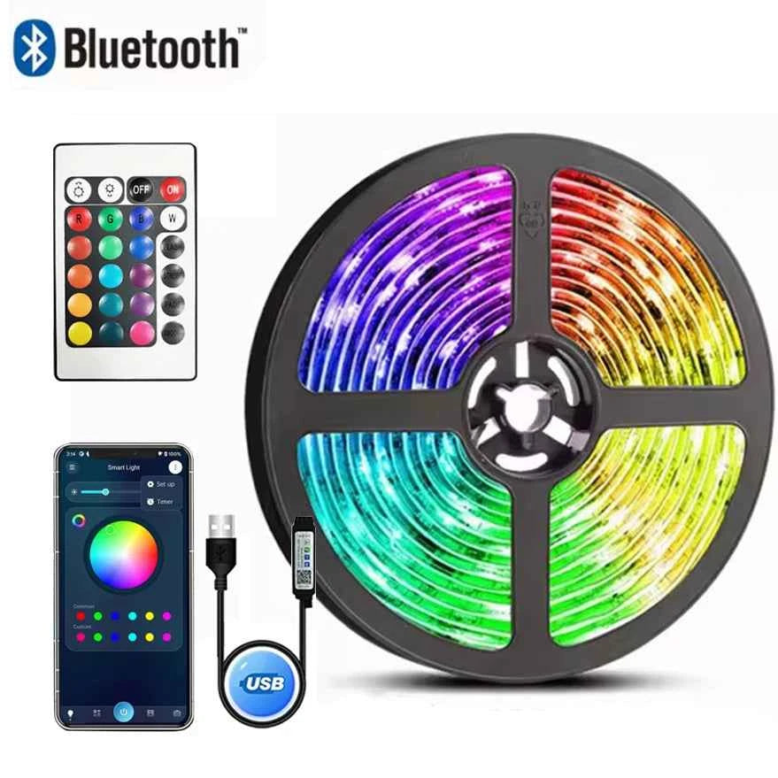 USB 5V RGB LED TV Backlight – App Control Flexible Ribbon Tape 5050 30 LEDs/m for TV, Bedroom & Room Decor
