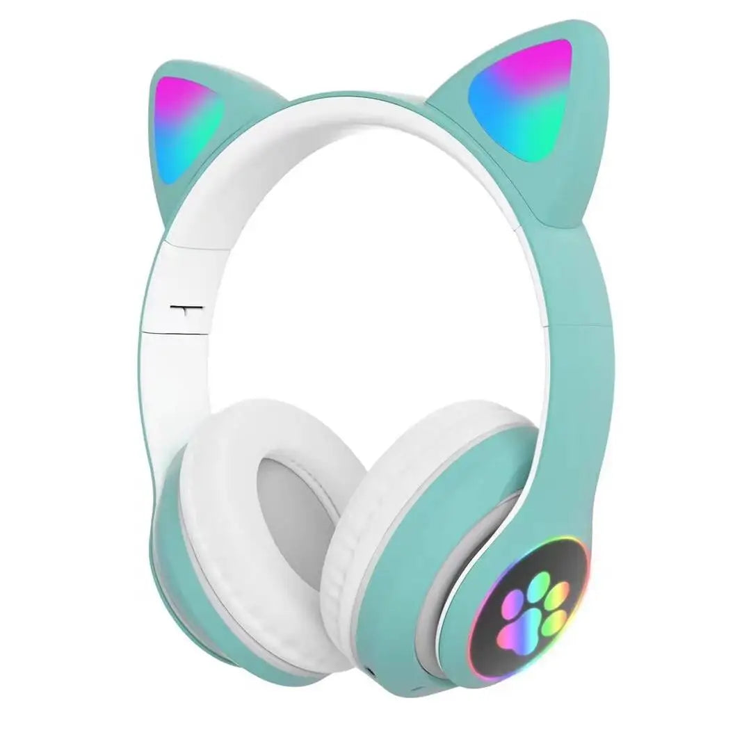 Cat Ear Bluetooth Headset with LED Lights | Wireless Kids Headphones with Microphone