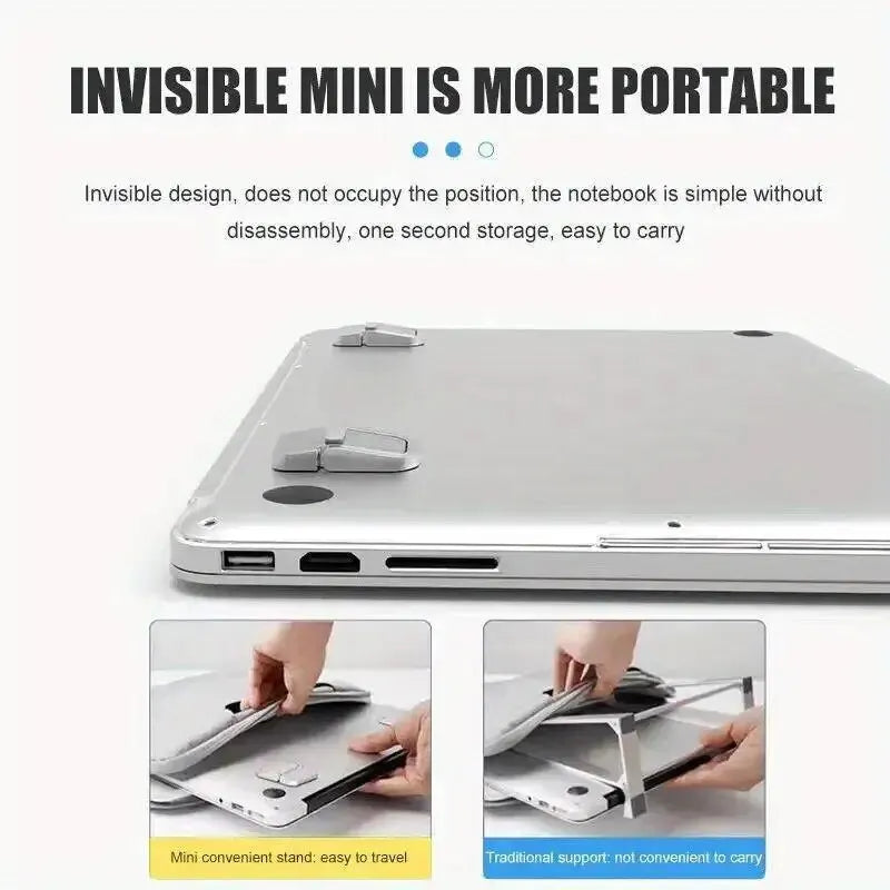 2-Pack Laptop Stand Set with Keyboard Riser & Elevator – Mini Portable Laptop Supports for Desk