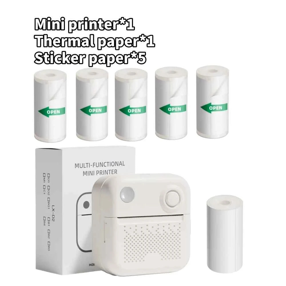 Dolewa D3 Mini Portable Thermal Printer — Bluetooth, Label & Photo Printing, No Ink Required
