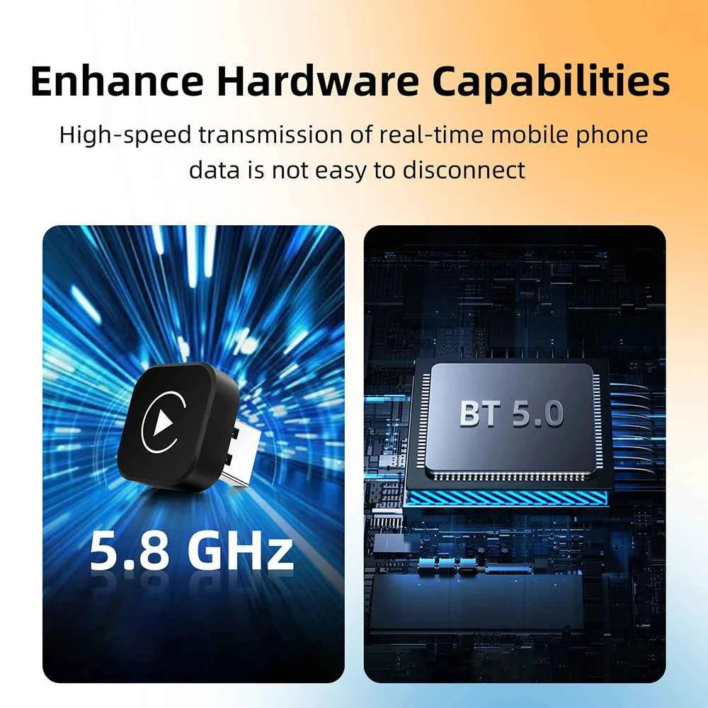 2-in-1 Wireless CarPlay & Android Auto Adapter – AI Smart Box for Car