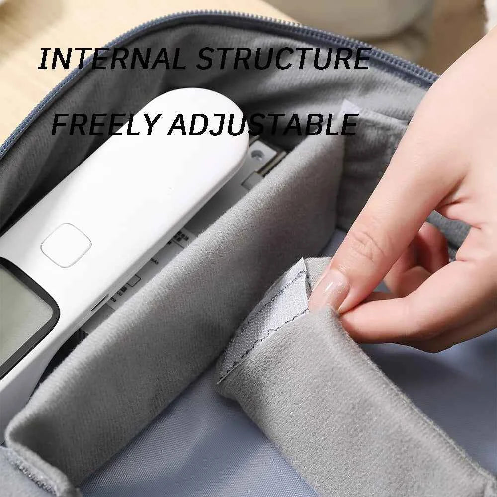 Waterproof Travel Cable Organizer Bag – Digital Accessories Storage Case for USB, Chargers & More