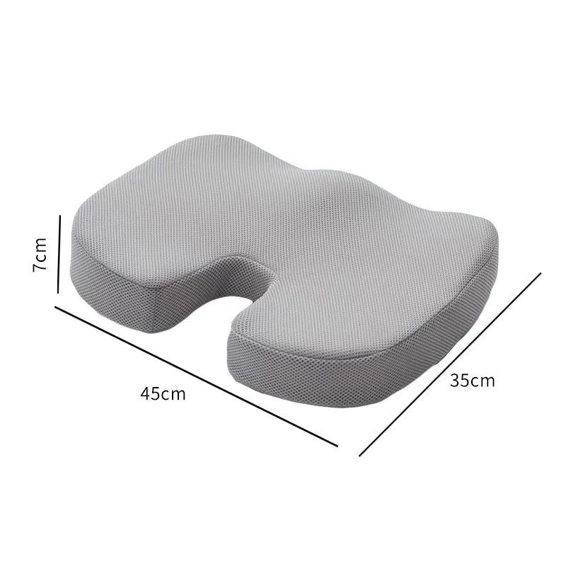 Ergonomic Memory Foam Seat Cushion – Pressure Relief Chair Pad for Office & Home
