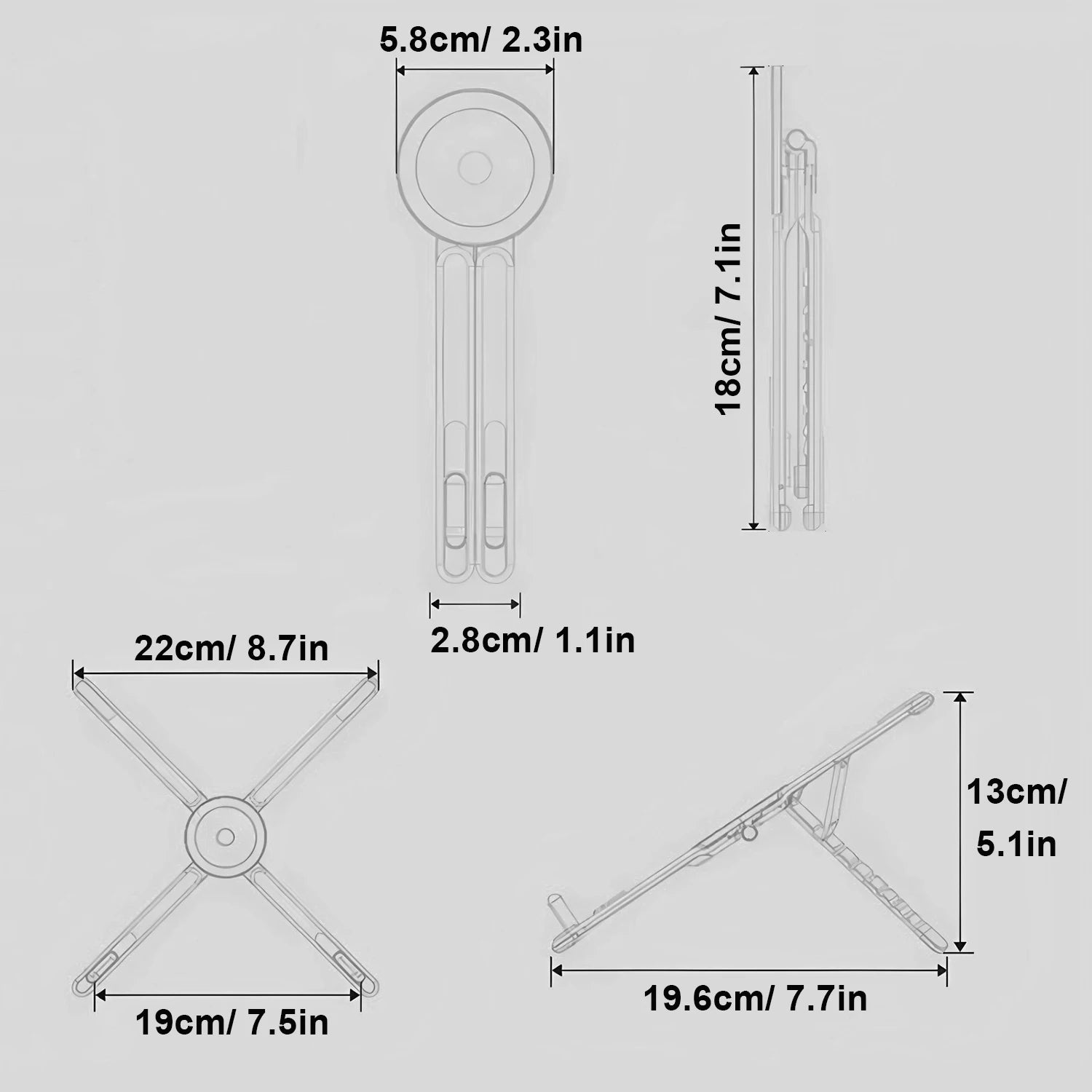 3-in-1 Foldable Magnetic Phone Holder & Selfie Stick Tripod — For iPhone, iPad & Laptops