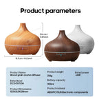 Rapuntek™ Wood Grain Aromatherapy Diffuser – USB Humidifier & Air Purifier with Essential Oil Set for Desk & Home
