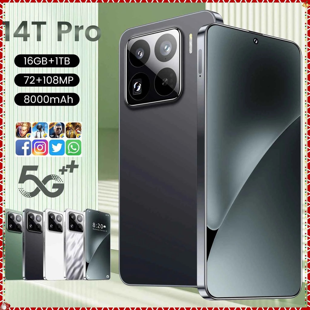 14T Pro 5G Smartphone | 7.3" HD Display, 8000mAh, Dual SIM, Android, Global Version