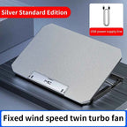 Q100 17-Inch Gaming Laptop Cooling Pad – LED Screen, 2600RPM Fan, Dual USB Port Notebook Stand Cooler