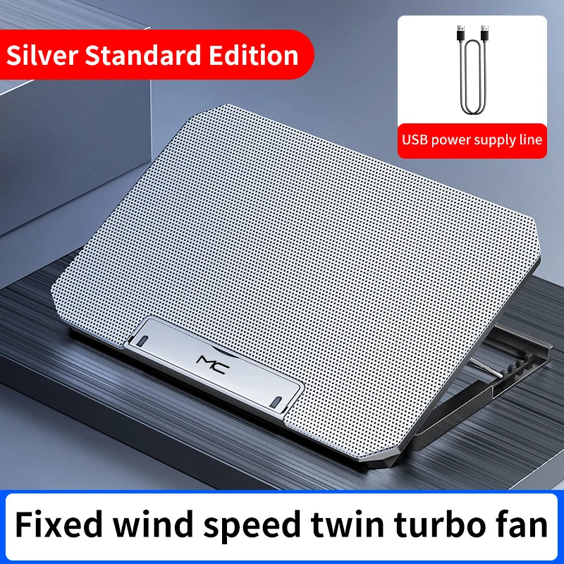 Q100 17-Inch Gaming Laptop Cooling Pad – LED Screen, 2600RPM Fan, Dual USB Port Notebook Stand Cooler