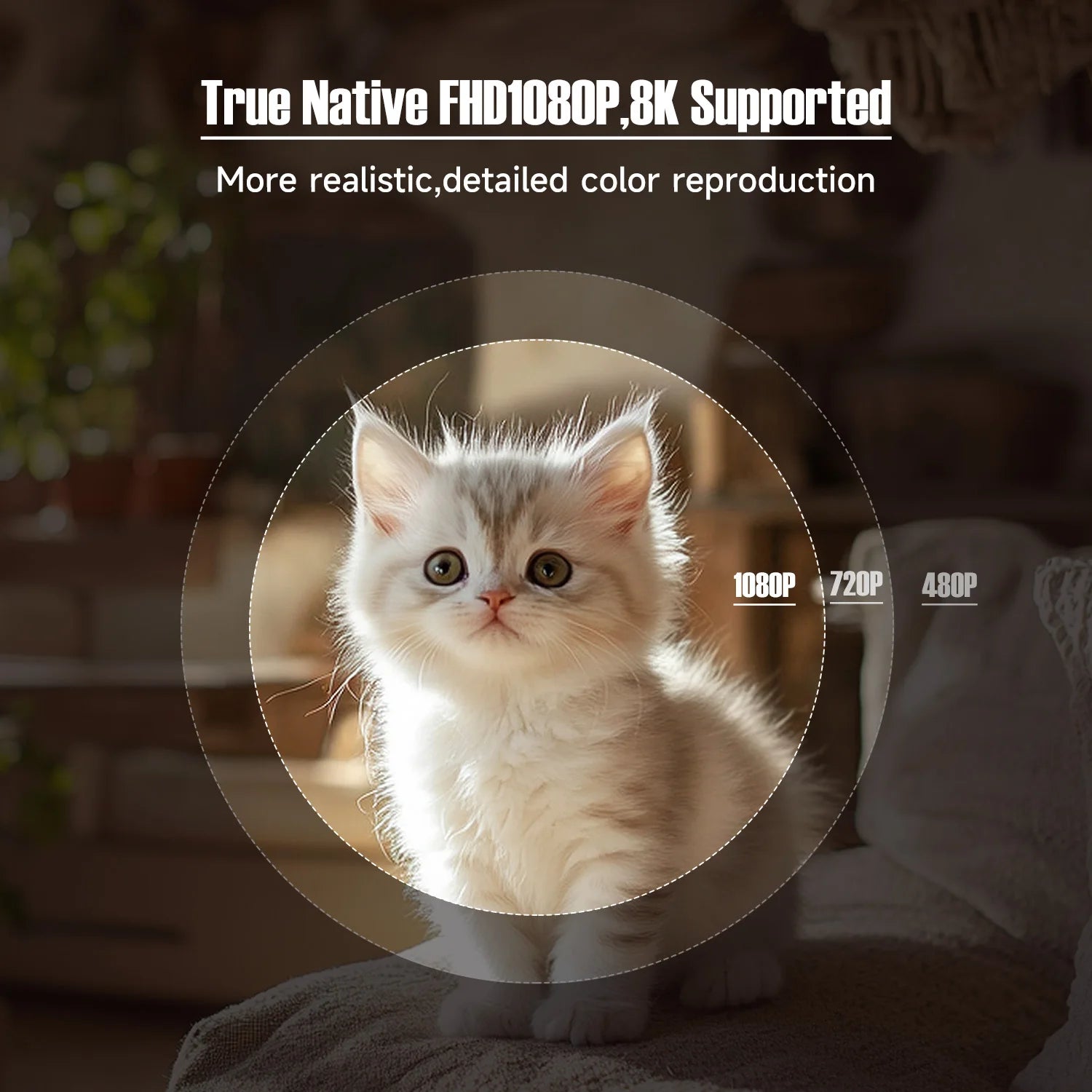 Magcubic Native 1080P Projector – 650 ANSI, 8K Android 14, Auto Keystone, WiFi 6, BT 5.4 | Portable Outdoor Movie