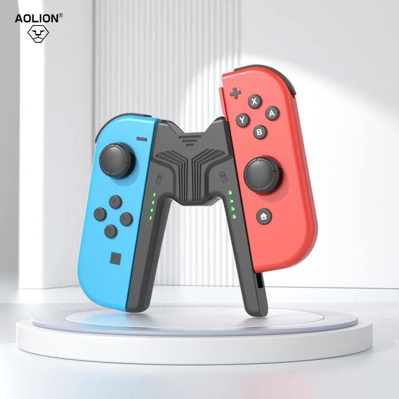 Aolion Joy-Con Charging Grip for Nintendo Switch & OLED – Portable Charging Dock Bracket