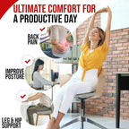 Ergonomic Memory Foam Seat Cushion – Pressure Relief Chair Pad for Office & Home